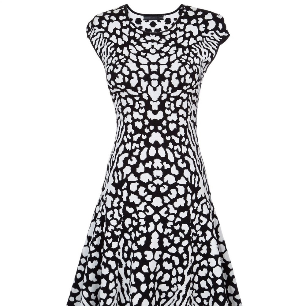 RVN black and white leopard dress